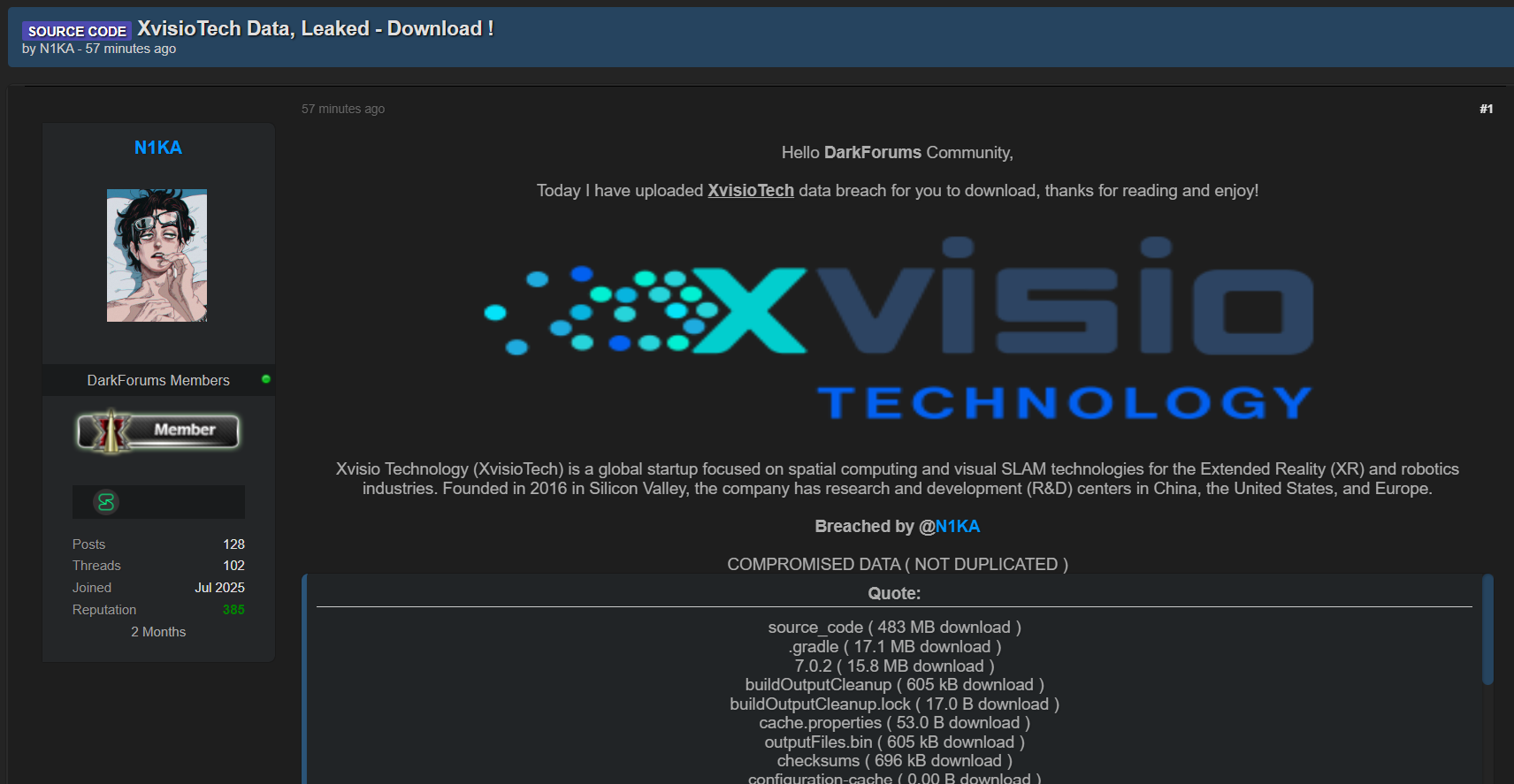 Xvisio Technology涉嫌数据外泄-xLab 威胁情报