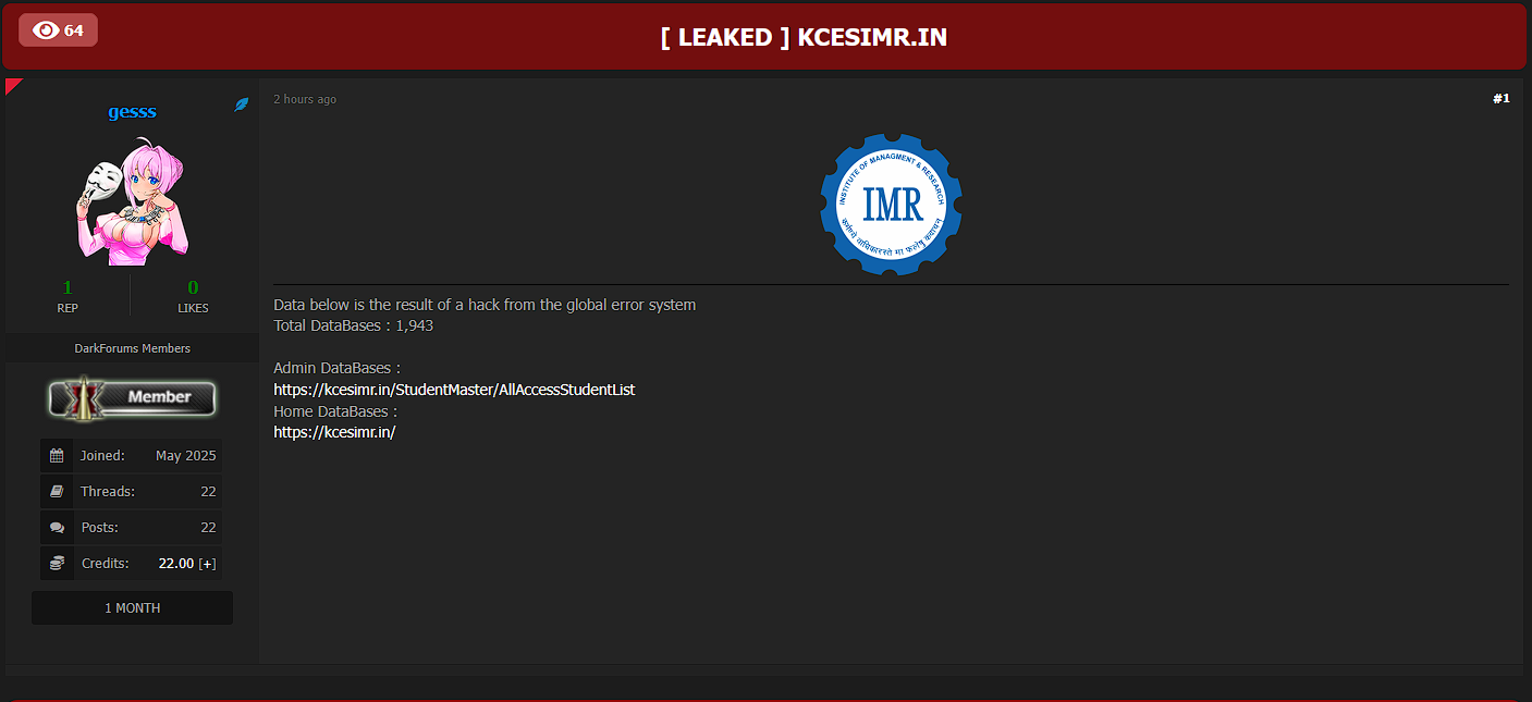 KCES管理与研究所涉嫌数据外泄-xLab 威胁情报