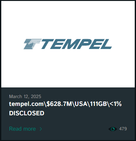 沃星顿钢铁公司坦普尔成为Cactus勒索软件的受害者-xLab 威胁情报