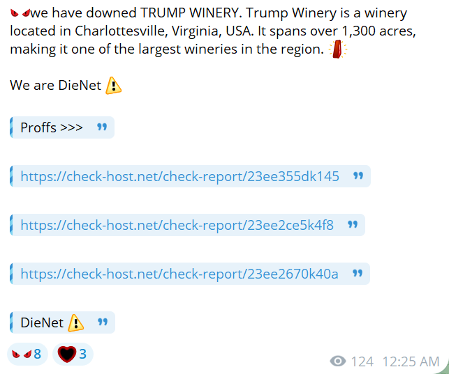DieNet瞄准Trump酒厂网站-xLab 威胁情报