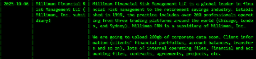 米利曼金融风险管理公司成为akira勒索软件的受害者-xLab 威胁情报