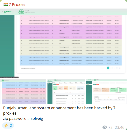 旁遮普城市土地系统改善涉嫌数据泄露-xLab 威胁情报