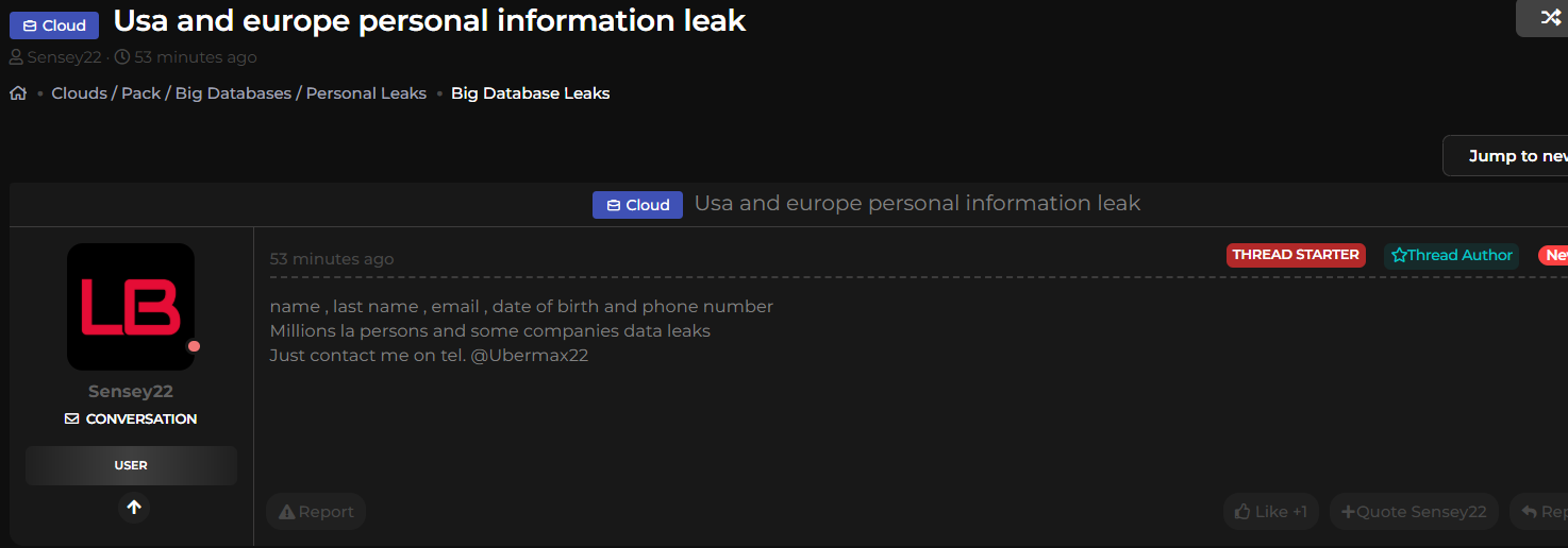 涉嫌泄露美国个人数据-xLab 威胁情报