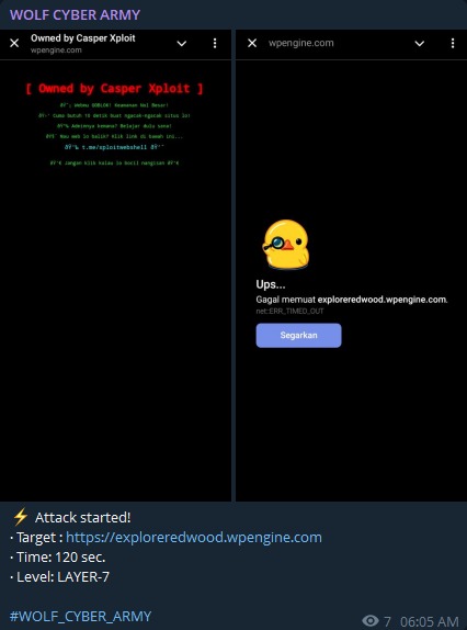 WOLF CYBER ARMY瞄准Explore Redwoods网站-xLab 威胁情报