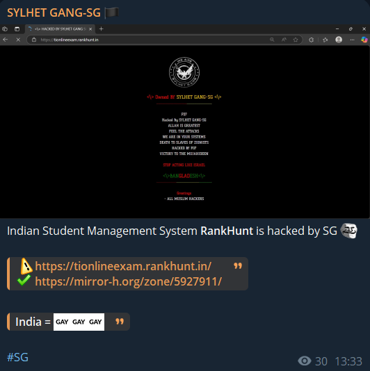 SYLHET GANG-SG瞄准考试爸爸网站-xLab 威胁情报