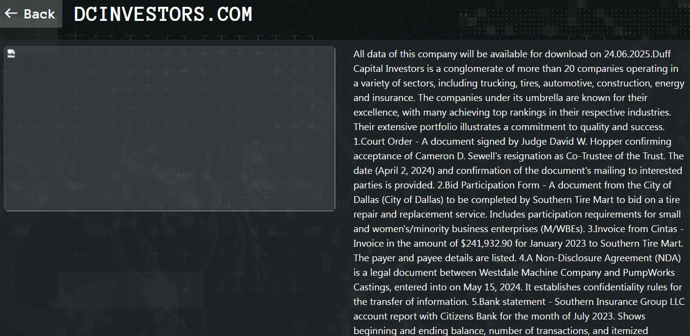 达夫资本投资者成为Qilin勒索软件的受害者-xLab 威胁情报