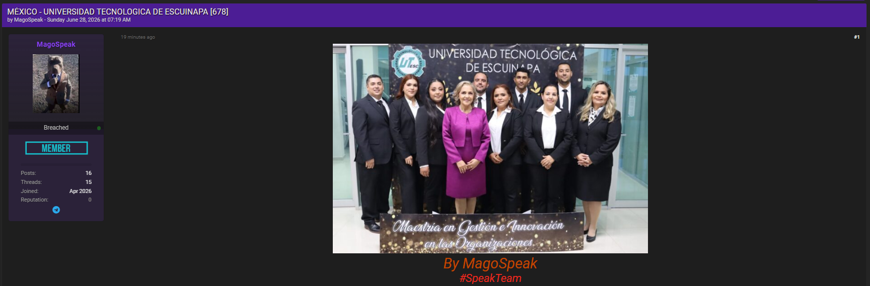 Alleged data breach of Universidad Tecnológica de Escuinapa-xLab 威胁情报