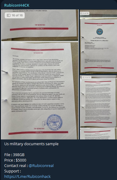 涉嫌泄露美军文件-xLab 威胁情报