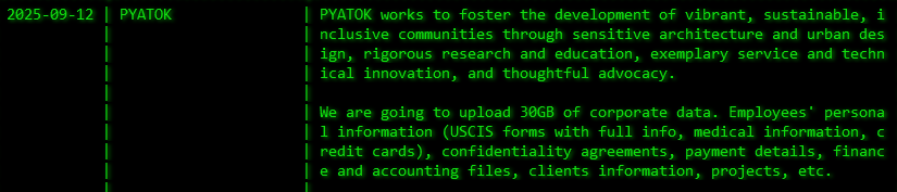 皮亚托克建筑师事务所成为akira勒索软件的受害者-xLab 威胁情报