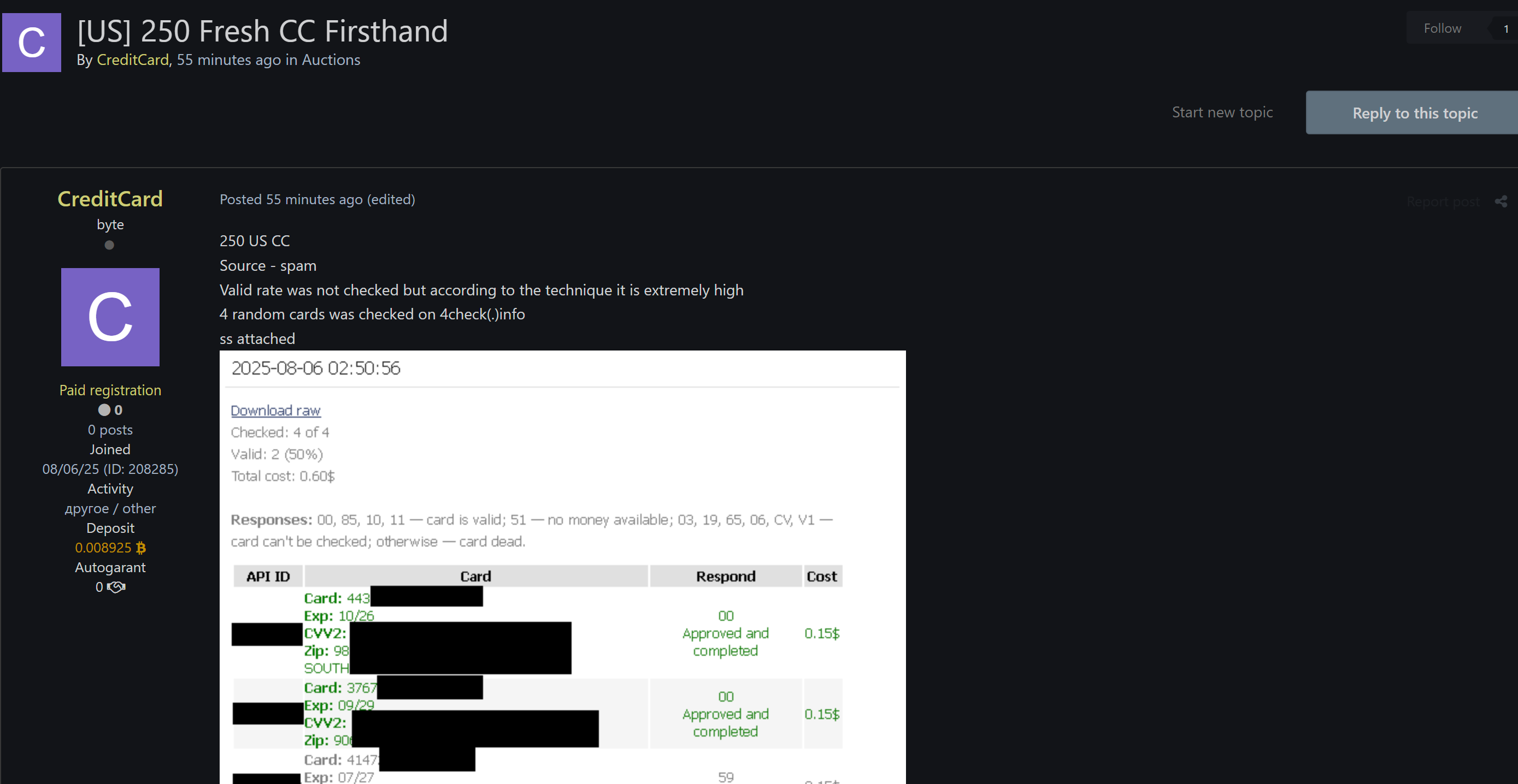 涉嫌数据泄露新的美国信用卡记录-xLab 威胁情报