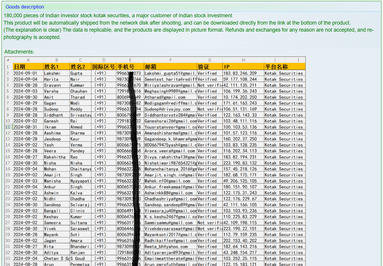 Kotak Securities涉嫌数据外泄-xLab 威胁情报