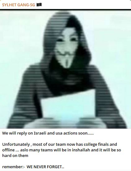 SYLHET GANG-SG声称针对以色列和美国-xLab 威胁情报