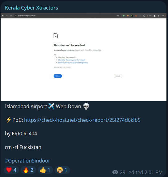 Kerala Cyber Xtractors瞄准伊斯兰堡国际机场（ISB）网站-xLab 威胁情报