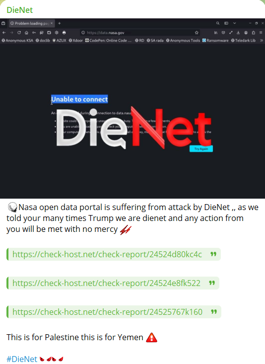 DieNet瞄准NASA开放数据门户网站-xLab 威胁情报