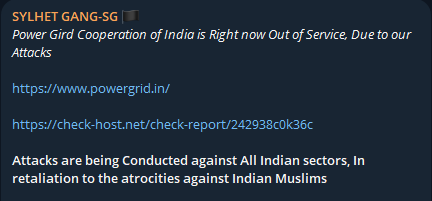 SYLHET GANG-SG瞄准印Power电网公司网站-xLab 威胁情报