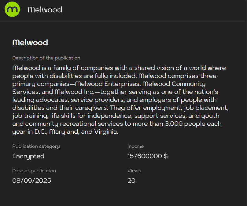 梅尔伍德Inc.成为Sinobi勒索软件的受害者-xLab 威胁情报