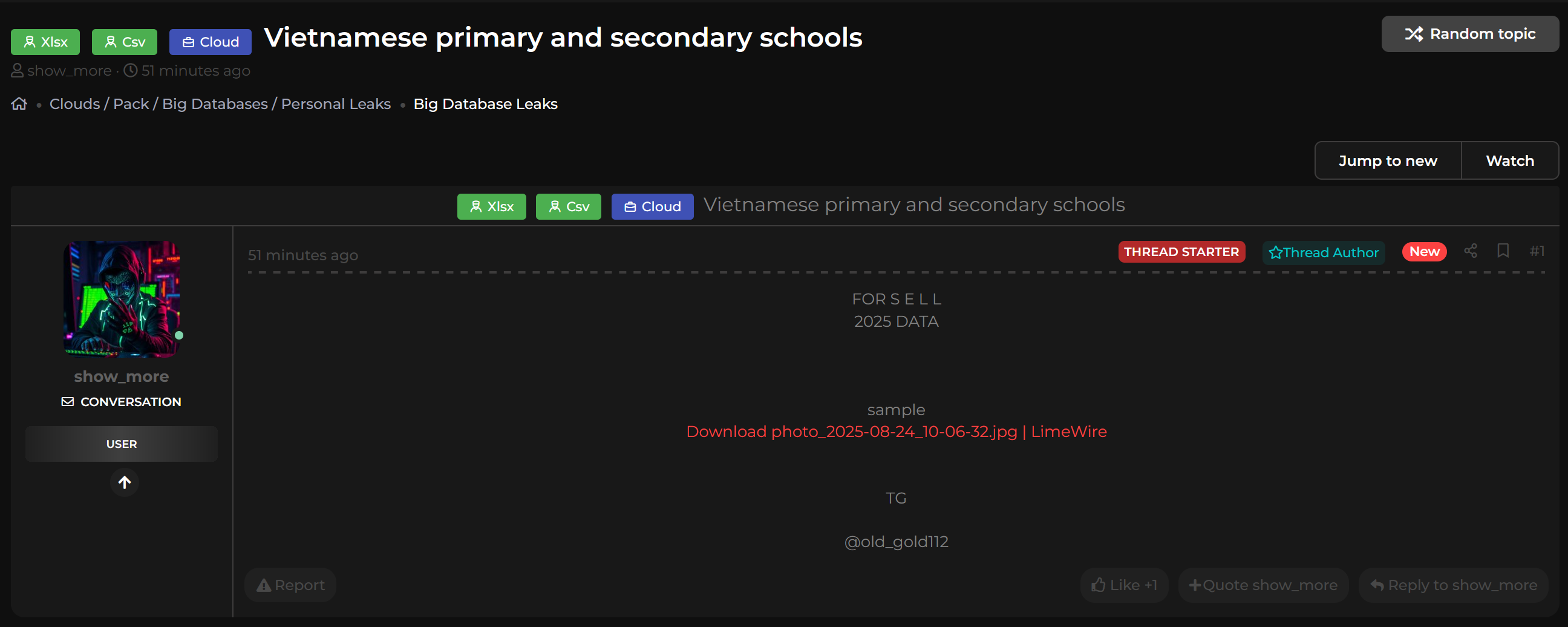 涉嫌数据泄露越南学校数据-xLab 威胁情报