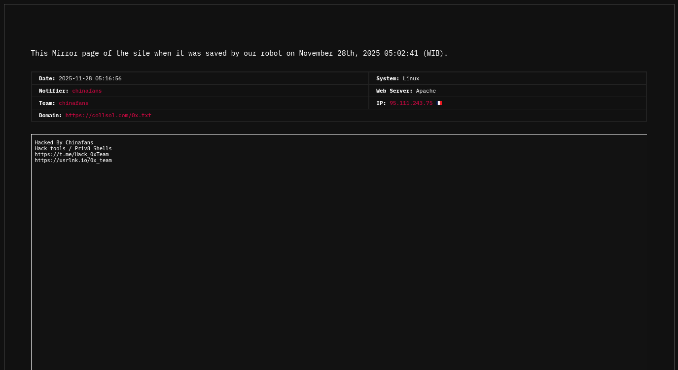 chinafans瞄准Collectum Solutions网站-xLab 威胁情报