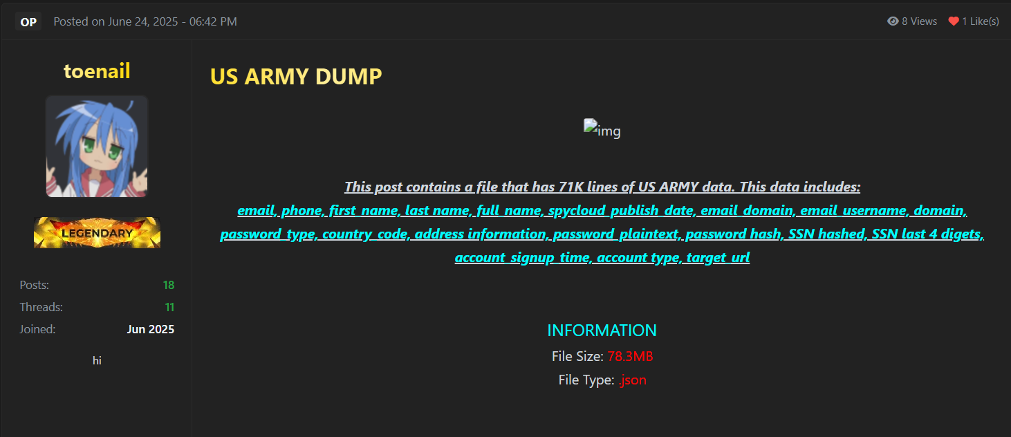 美国涉嫌泄密。陆军数据-xLab 威胁情报