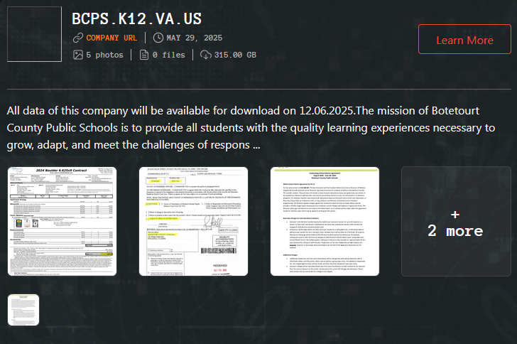 博特图尔县公立学校成为Qilin勒索软件的受害者-xLab 威胁情报
