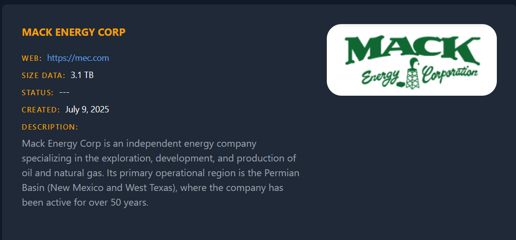 麦克能源公司成为Cicada3301勒索软件的受害者-xLab 威胁情报