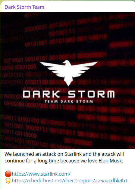 Dark Storm Team瞄准星链网站-xLab 威胁情报