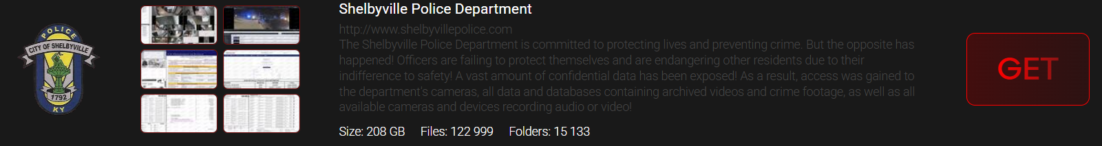 谢尔比维尔警察局成为INTERLOCK勒索软件的受害者-xLab 威胁情报