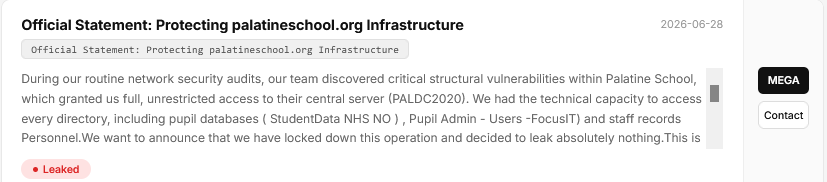 Palatine Primary School falls victim to STORMOUS Ransomware-xLab 威胁情报