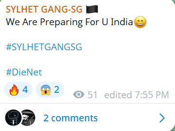 SYLHET GANG-SG声称针对印-xLab 威胁情报