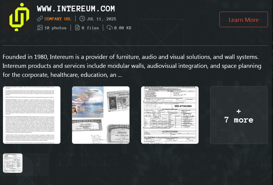 Intereum成为Qilin勒索软件的受害者-xLab 威胁情报