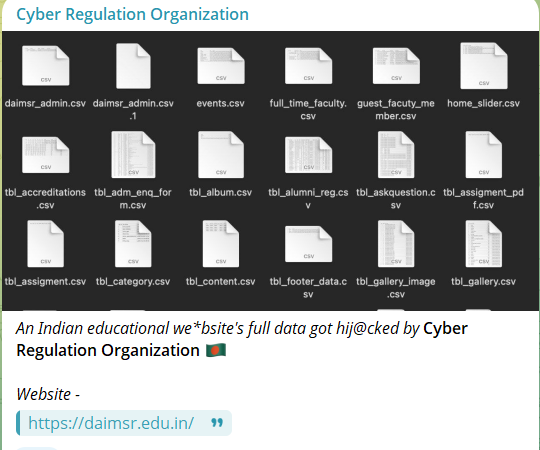 Ambedkar博士管理研究学院涉嫌数据外泄-xLab 威胁情报