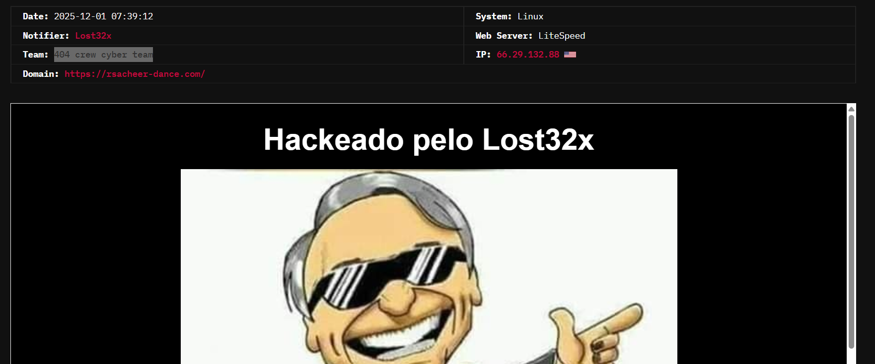 404船员cyber团队瞄准后起之秀啦啦队舞蹈学院(RSA)网站-xLab 威胁情报