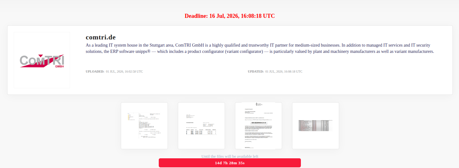 ComTRI GmbH falls victim to LOCKBIT 5.0 Ransomware-xLab 威胁情报