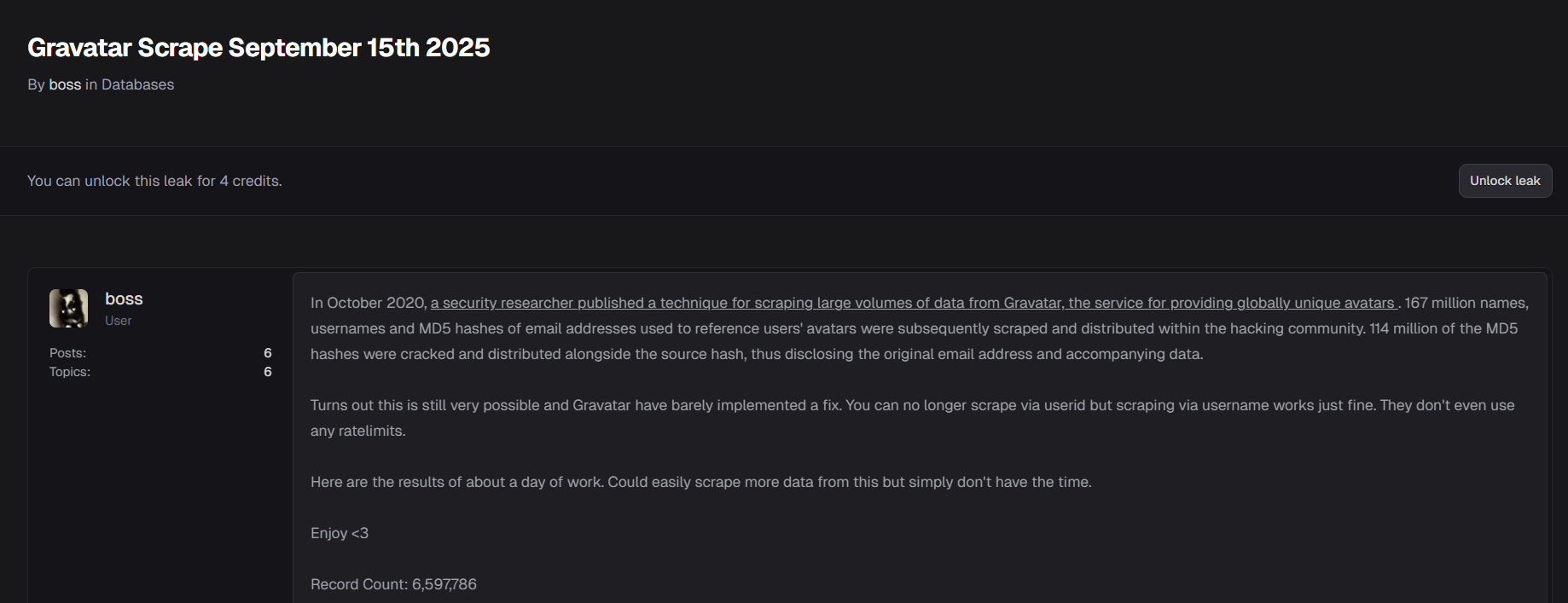 Gravatar涉嫌数据外泄-xLab 威胁情报