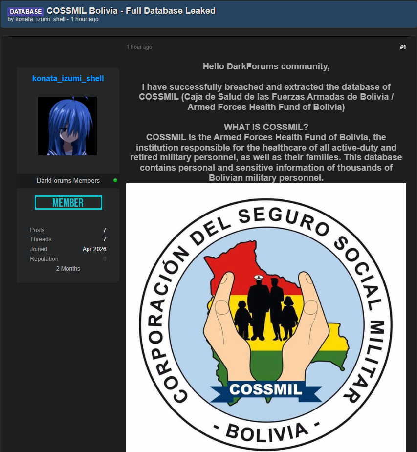 Alleged data breach of COSSMIL-xLab 威胁情报
