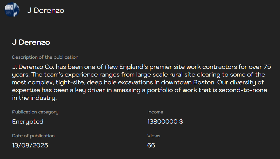 J.Derenzo Companies成为Sinobi勒索软件的受害者-xLab 威胁情报