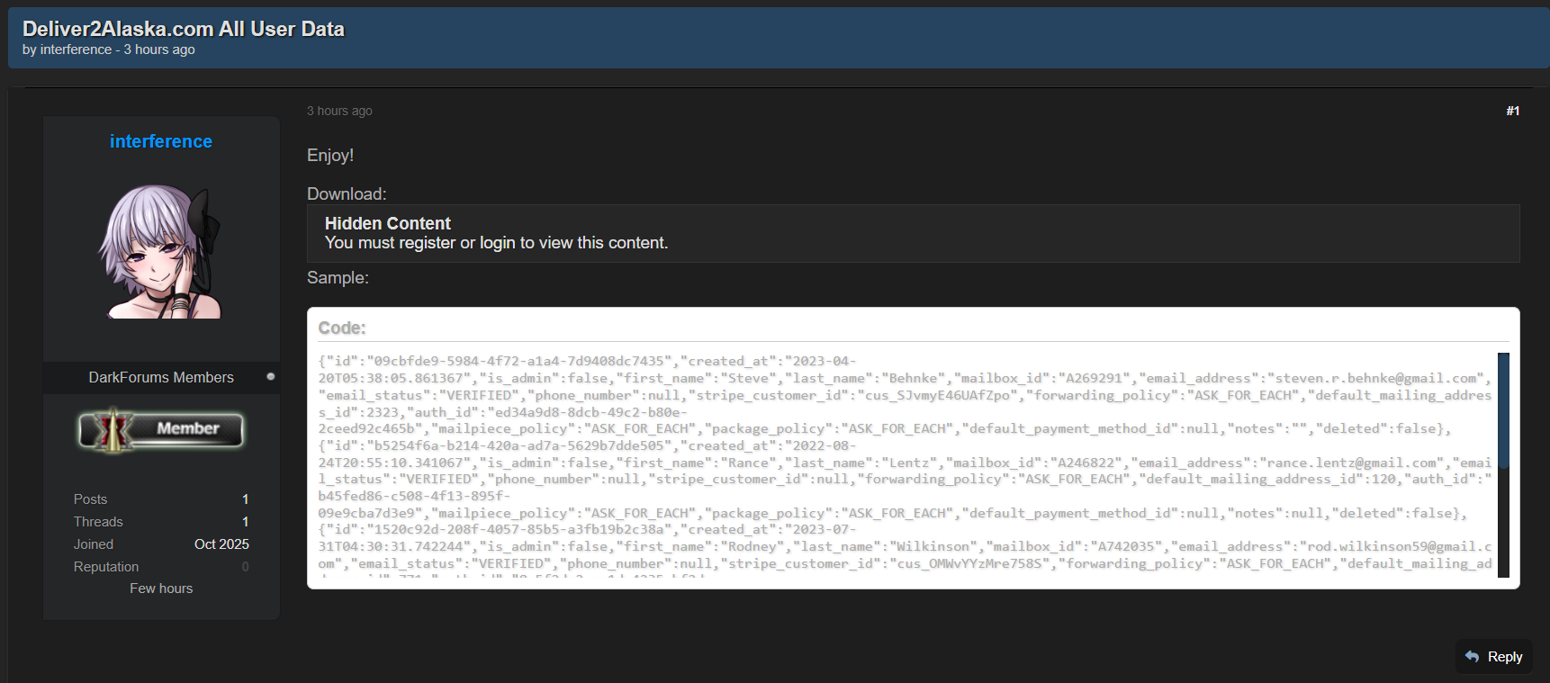 Deliver2Alaska涉嫌数据外泄-xLab 威胁情报