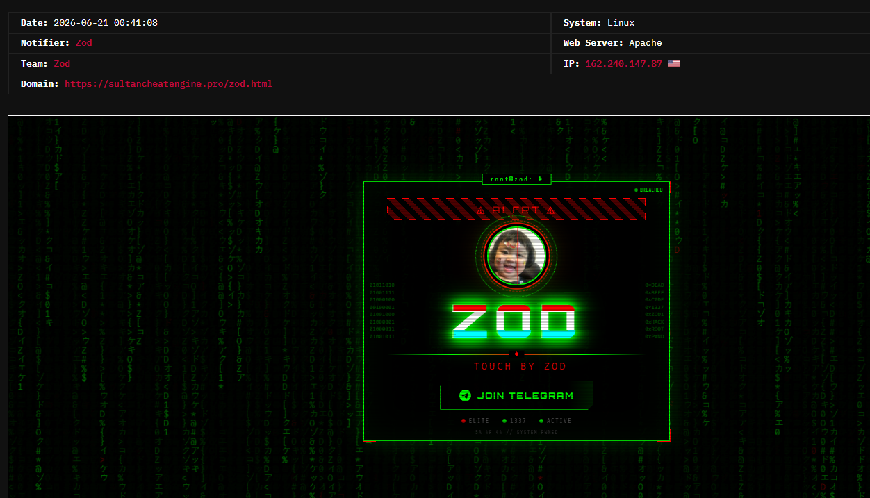 Zod targets the website of SULTANCHEAT ENGINE-xLab 威胁情报
