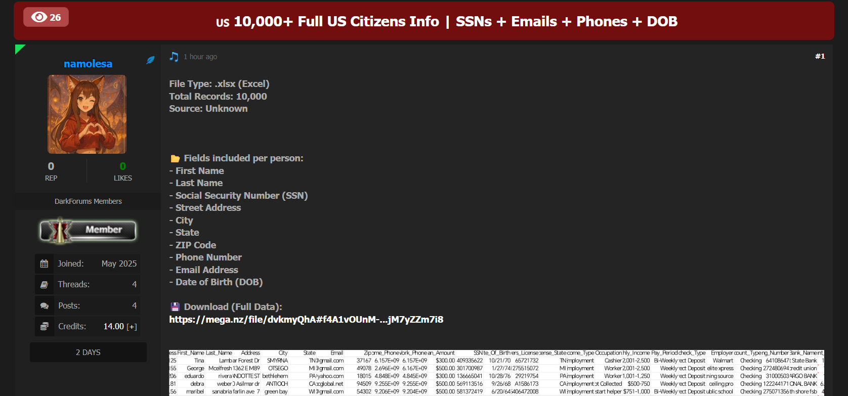 涉嫌数据泄露美国公民信息-xLab 威胁情报
