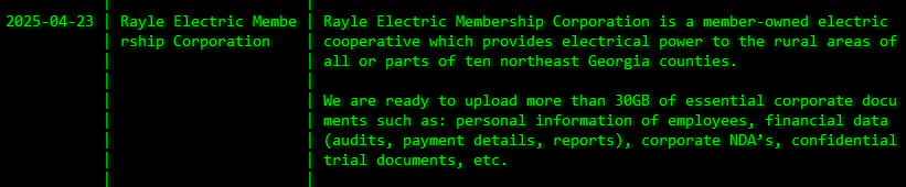 Rayle Electric会员公司成为Akira勒索软件的受害者-xLab 威胁情报