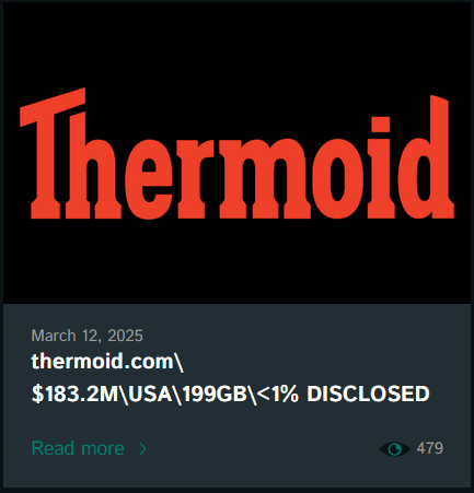 Thermoid成为Cactus勒索软件的受害者-xLab 威胁情报