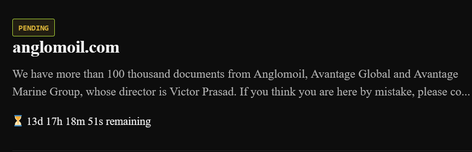 Anglomoil Lubricants falls victim to Brain Cipher ransomware-xLab 威胁情报