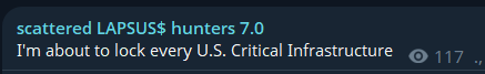 分散的LAPSUS$猎人声称瞄准美国-xLab 威胁情报