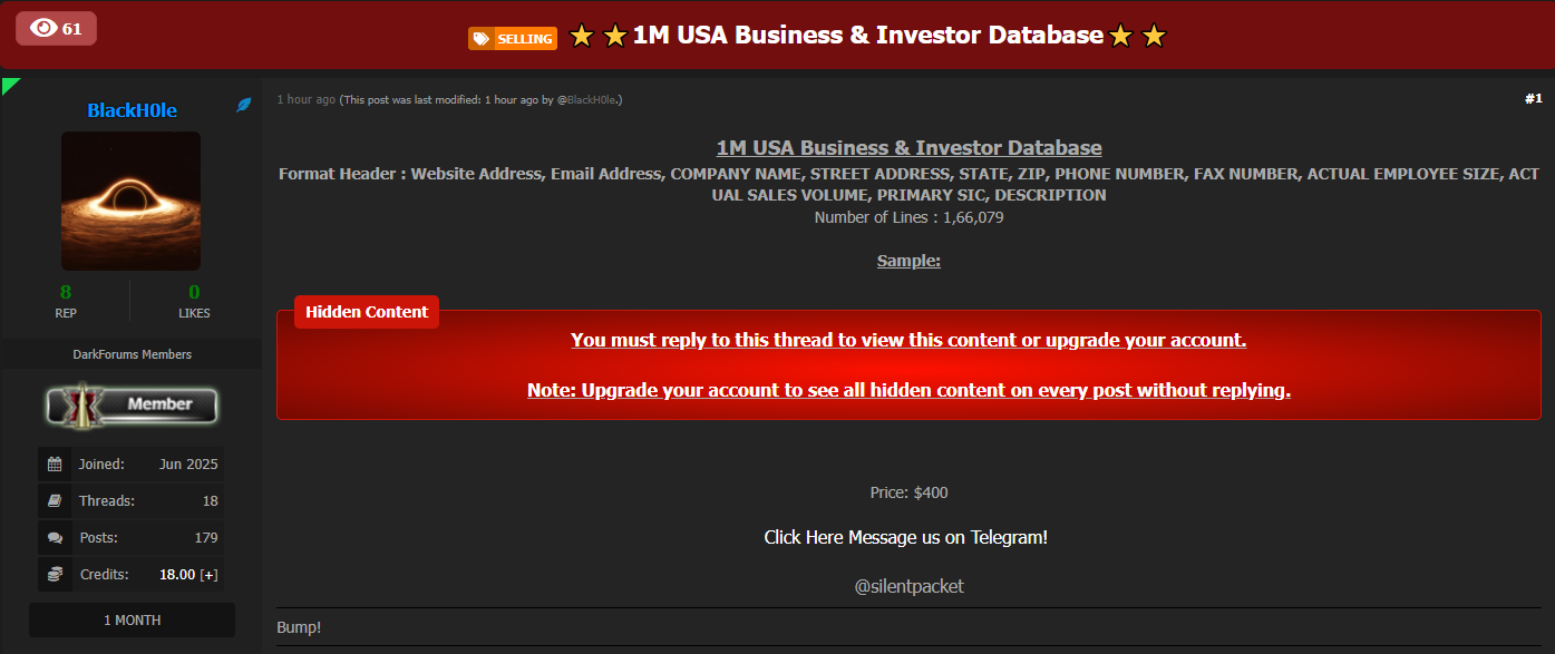 美国不明组织涉嫌数据外泄-xLab 威胁情报
