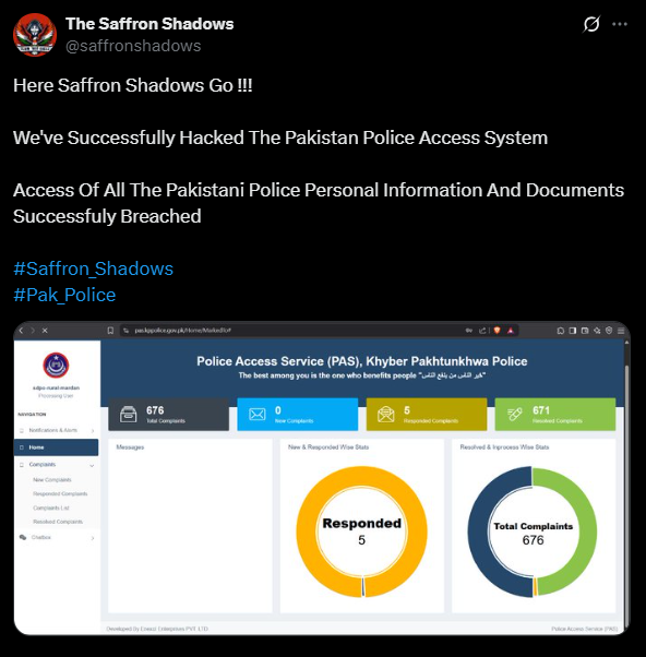 巴基斯坦开伯尔-普赫图赫瓦省警察涉嫌数据外泄-xLab 威胁情报