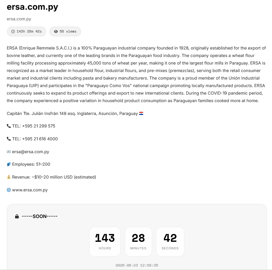 ENRIQUE REMMELE SACI (ERSA) falls victim to KRYBIT Ransomware-xLab 威胁情报