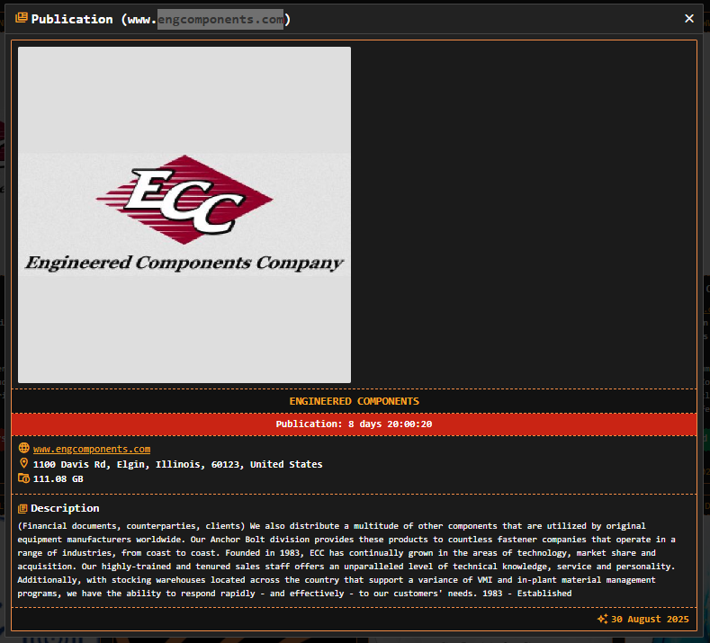 工程组件公司成为DragonForce勒索软件的受害者-xLab 威胁情报