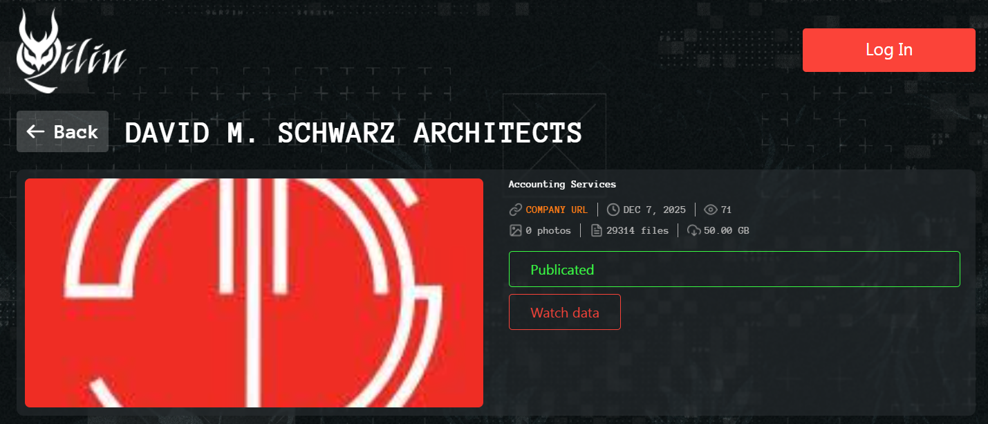 David M.Schwarz Architects和Inc.成为Qilin勒索软件的受害者-xLab 威胁情报