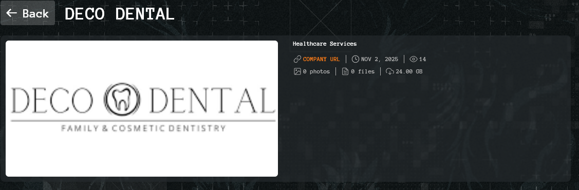 Deco Dental成为Qilin勒索软件的受害者-xLab 威胁情报