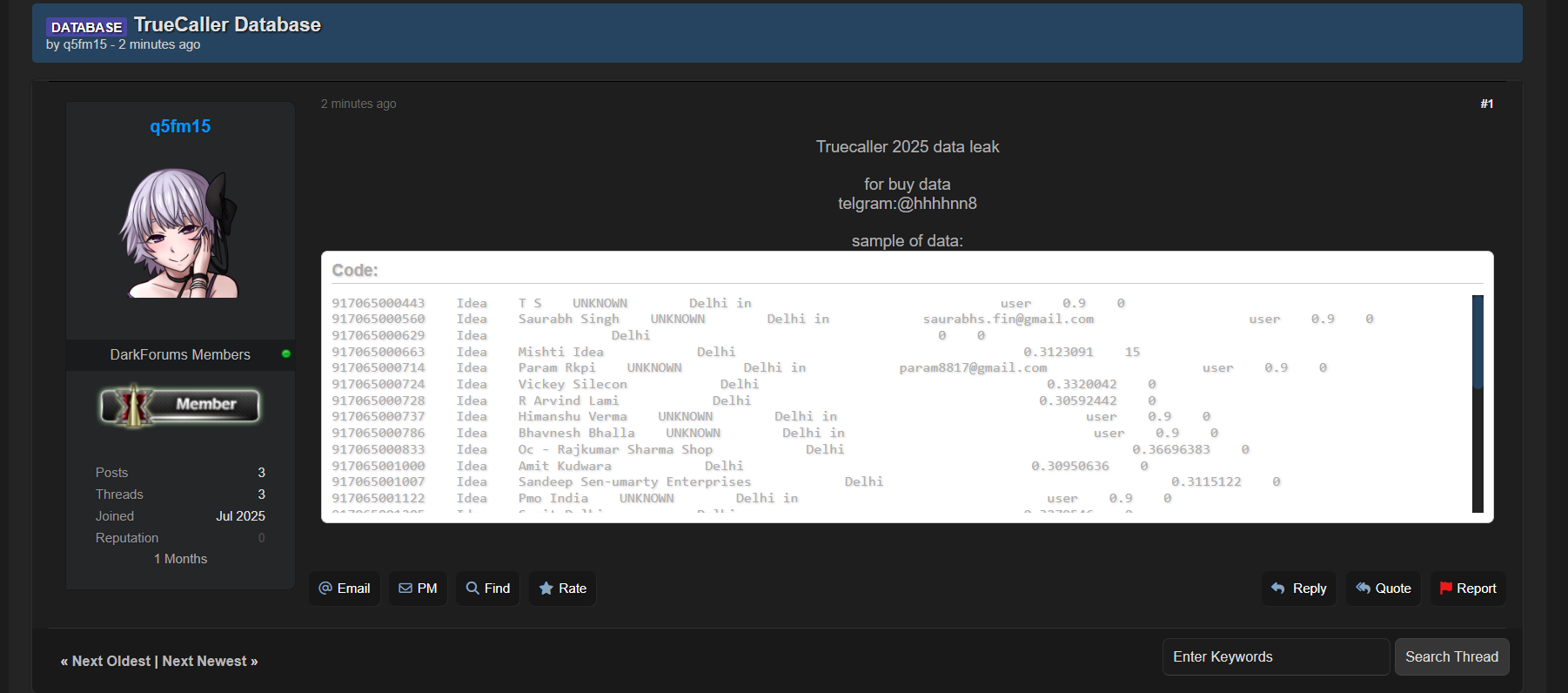 Truecaller(印度)涉嫌数据销售-xLab 威胁情报
